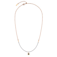 Load image into Gallery viewer, Aroma Rainbow Diamond Cool Grey and Rose Gold Necklace