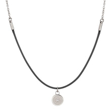 Load image into Gallery viewer, Aroma Rainbow Diamond Pure Black and Silver Necklace