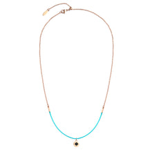 Load image into Gallery viewer, Aroma Rainbow Diamond Aqua Green and Rose Gold Necklace