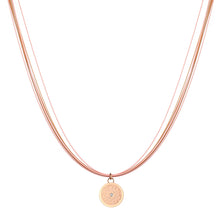 Load image into Gallery viewer, Aroma Wire Diamond Panther Pink and Rose Gold Necklace