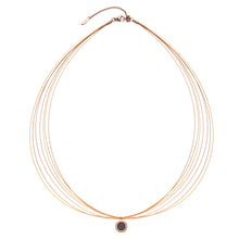 Load image into Gallery viewer, Aroma Wire Diamond Champagne Gold and Rose Gold Necklace