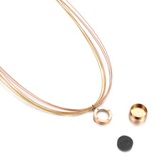 Load image into Gallery viewer, Aroma Wire Diamond Champagne Gold and Rose Gold Necklace