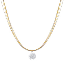 Load image into Gallery viewer, Aroma Wire Diamond Champagne Gold and Sliver Necklace
