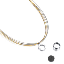 Load image into Gallery viewer, Aroma Wire Diamond Champagne Gold and Sliver Necklace