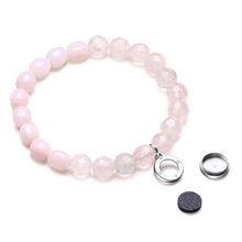 Load image into Gallery viewer, Aroma GEM Rose Quartz & Pink Opal Bracelet | 8mm