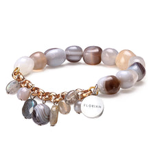 Load image into Gallery viewer, Aroma GEM Botswana Agate Charm Bracelet | 10mm