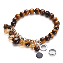 Load image into Gallery viewer, Aroma GEM Tigerite Bracelet with Charm | 8mm