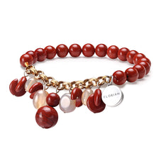 Load image into Gallery viewer, Aroma GEM Red Jasper Bracelet with Red Agate Charm | 8mm