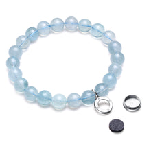 Load image into Gallery viewer, Aroma GEM Aquamarine Bracelet | 10mm