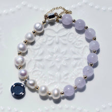 Load image into Gallery viewer, Aroma GEM Pearl x Lavender Amethyst Bracelet | 8mm