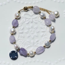 Load image into Gallery viewer, Aroma GEM Pearl x Lavender Amethyst Bracelet | 8mm