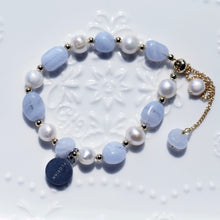 Load image into Gallery viewer, Aroma GEM Pearl x Purple Agate Bracelet | 8mm