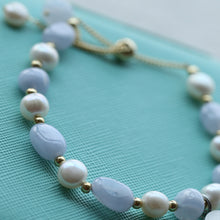 Load image into Gallery viewer, Aroma GEM Pearl x Purple Agate Bracelet | 8mm