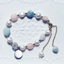 Load image into Gallery viewer, Aroma GEM Pearl x Morganite Bracelet | 8mm