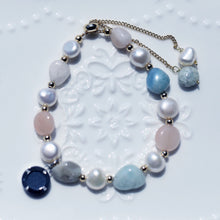 Load image into Gallery viewer, Aroma GEM Pearl x Morganite Bracelet | 8mm
