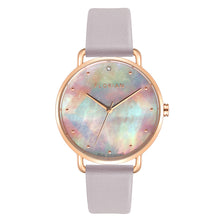 Load image into Gallery viewer, Candy Diamond Colorful MOP Dial Lilac Purple and Rose Gold Watch | 36mm
