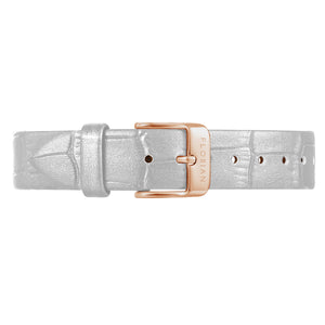 Classic Pearl White Leather Strap | 16mm