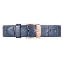 Load image into Gallery viewer, Classic Berry Blue Leather Strap | 16mm
