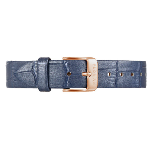Classic Berry Blue Leather Strap | 16mm