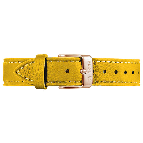 Classic Lemon Ambre Leather Strap | 16mm