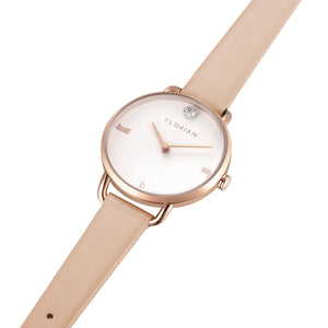 Pure Diamond Salmon Pink and Rose Gold Watch | 30mm