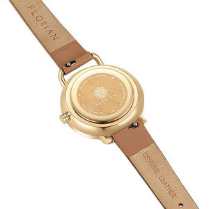 Pure Diamond Tenne Brown and Champagne Gold Watch | 30mm