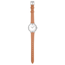 Pure Diamond Tenne Brown and Silver Watch | 30mm