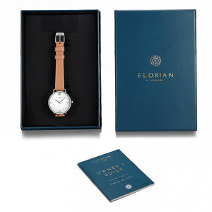 Pure Diamond Tenne Brown and Silver Watch | 30mm