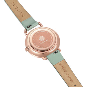 Pure Diamond Pistachio Green and Rose Gold Watch | 30mm