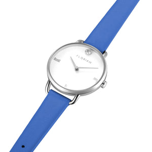 Pure Diamond Dodger Blue and Silver Watch | 30mm
