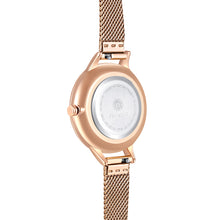 Happy Lady Smoky London Women's Watch with Rose Gold Mesh Band | 34mm