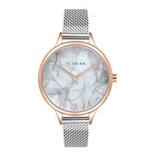 Load image into Gallery viewer, Happy Lady Smoke Dial Silver and Rose Gold Mesh Watch | 34mm
