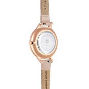 Happy Lady Smoke Dial Salmon Pink and Rose Gold Watch | 34mm