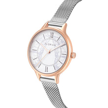 Load image into Gallery viewer, Happy Lady Papillon Dial Silver and Rose Gold Mesh Watch | 34mm
