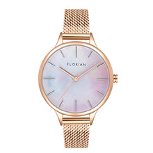 Happy Lady Mirage Dial Rose Gold Mesh Watch | 34mm