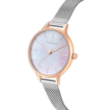 Load image into Gallery viewer, Happy Lady Mirage Dial Silver and Rose Gold Mesh Watch | 34mm

