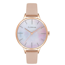 Load image into Gallery viewer, Happy Lady Mirage Dial Salmon Pink and Rose Gold Watch | 34mm
