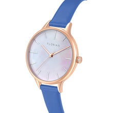 Load image into Gallery viewer, Happy Lady Mirage Dial Dodger Blue and Rose Gold Watch | 34mm
