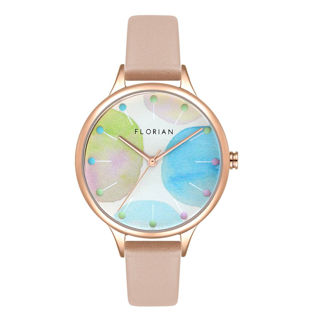 Happy Lady Lollipop Dial Salmon Pink and Rose Gold Watch | 34mm
