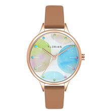 Load image into Gallery viewer, Happy Lady Lollipop Dial Tenne Brown and Rose Gold Watch | 34mm
