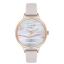 Load image into Gallery viewer, Happy Lady La Mer Dial Snow White and Rose Gold Watch | 34mm
