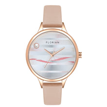 Load image into Gallery viewer, Happy Lady La Mer Dial Salmon Pink and Rose Gold Watch | 34mm
