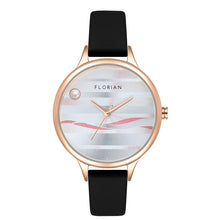 Load image into Gallery viewer, Happy Lady La Mer Dial Midnight Black and Rose Gold Watch | 34mm
