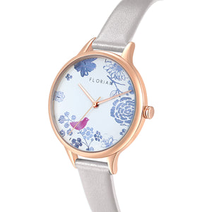 Happy Lady Porcelain Dial Snow White and Rose Gold Watch | 34mm