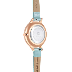 Happy Lady Porcelain Dial Pistachio Green and Rose Gold Watch | 34mm