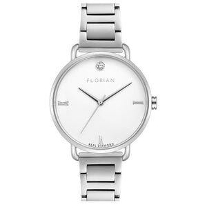 Pure Diamond Silver Bracelet Watch | 36mm