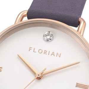Pure Diamond Lilac Violet and Rose Gold Watch | 36mm