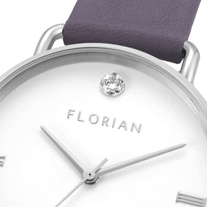 Pure Diamond Lilac Violet and Silver Watch | 36mm