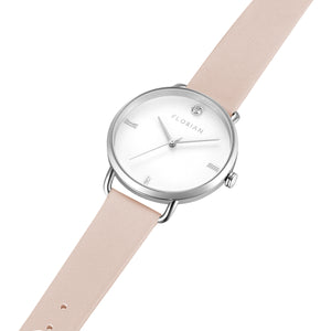 Pure Diamond Sea Coral and Silver Watch | 36mm