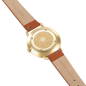 Pure Diamond Tenne Brown and Champagne Gold Watch | 36mm